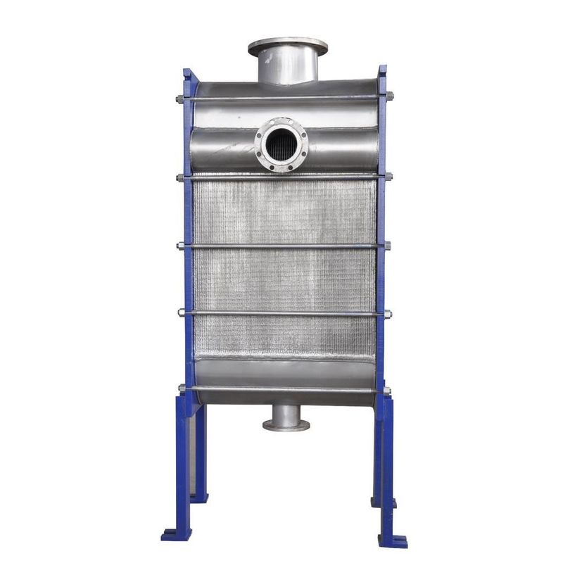 All Welded Plate Heat Exchanger Square Type For Water To Water Evaporator