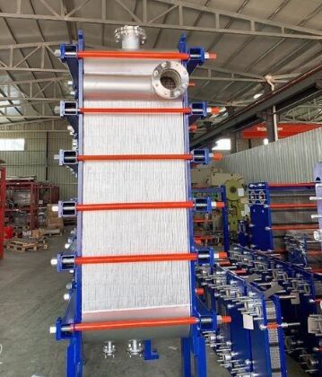 SS All Welded Plate Frame Heat Exchanger , Plate Shell Heat Exchanger